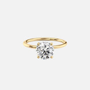 The Solitaire Nelly Round Lab Diamond Ring 14k Yellow Gold 001