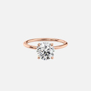  The Solitaire Nelly Round Lab Diamond Ring 18k Rose Gold 001