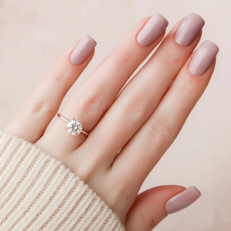  The Solitaire Nelly Round Lab Diamond Ring 18k Rose Gold 004 Final