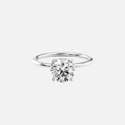  The Solitaire Nelly Round Lab Diamond Ring 18k White Gold 001