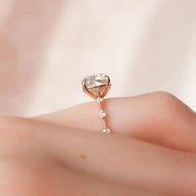  The Solitaire Penelope Cushion Lab Diamond Ring 14k Rose Gold 004