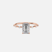 The Solitaire Penelope Emerald Lab Diamond Ring 14k Rose Gold 001