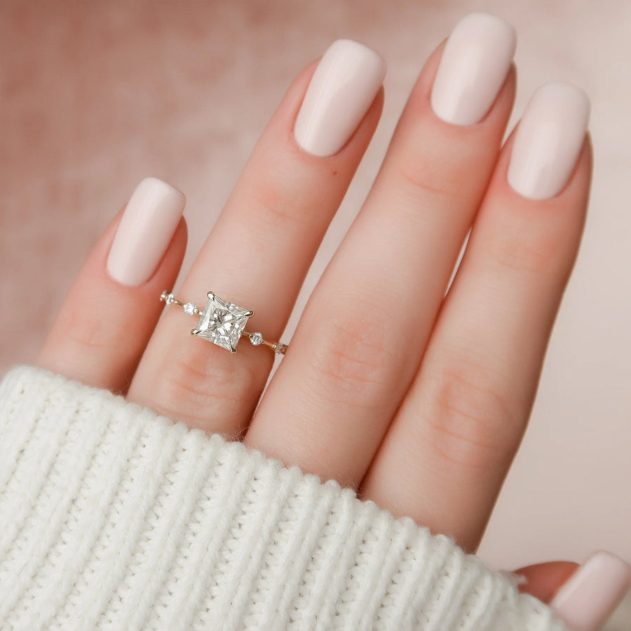  The Solitaire Penelope Princess Lab Diamond Ring 14k Yellow Gold 003