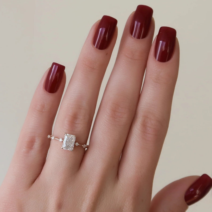  The Solitaire Penelope Radiant Lab Diamond Ring 14k Rose Gold 003
