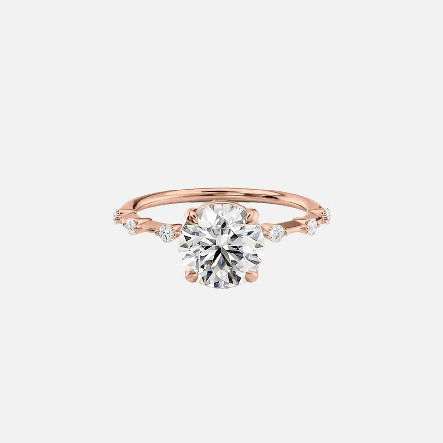  The Solitaire Penelope Round Lab Diamond Ring 18k Rose Gold 001