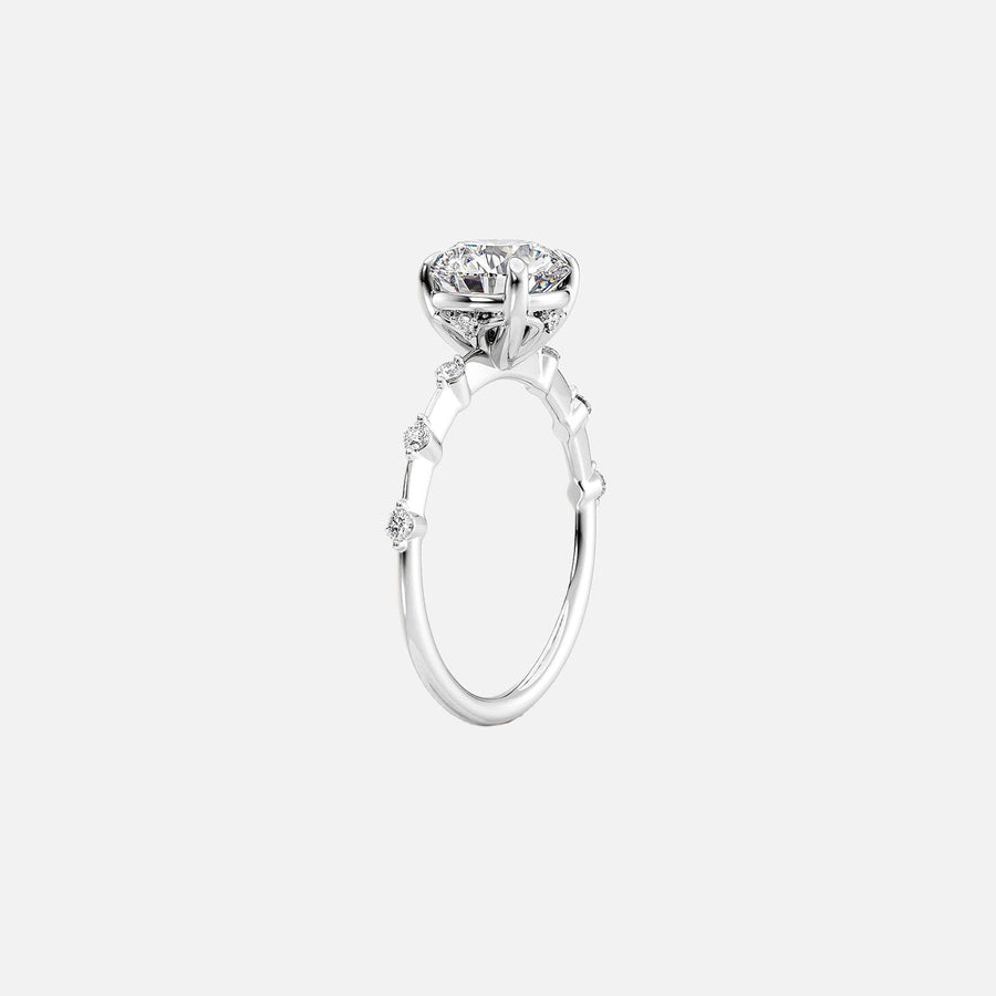  The Solitaire Penelope Round Lab Diamond Ring 18k White Gold 002