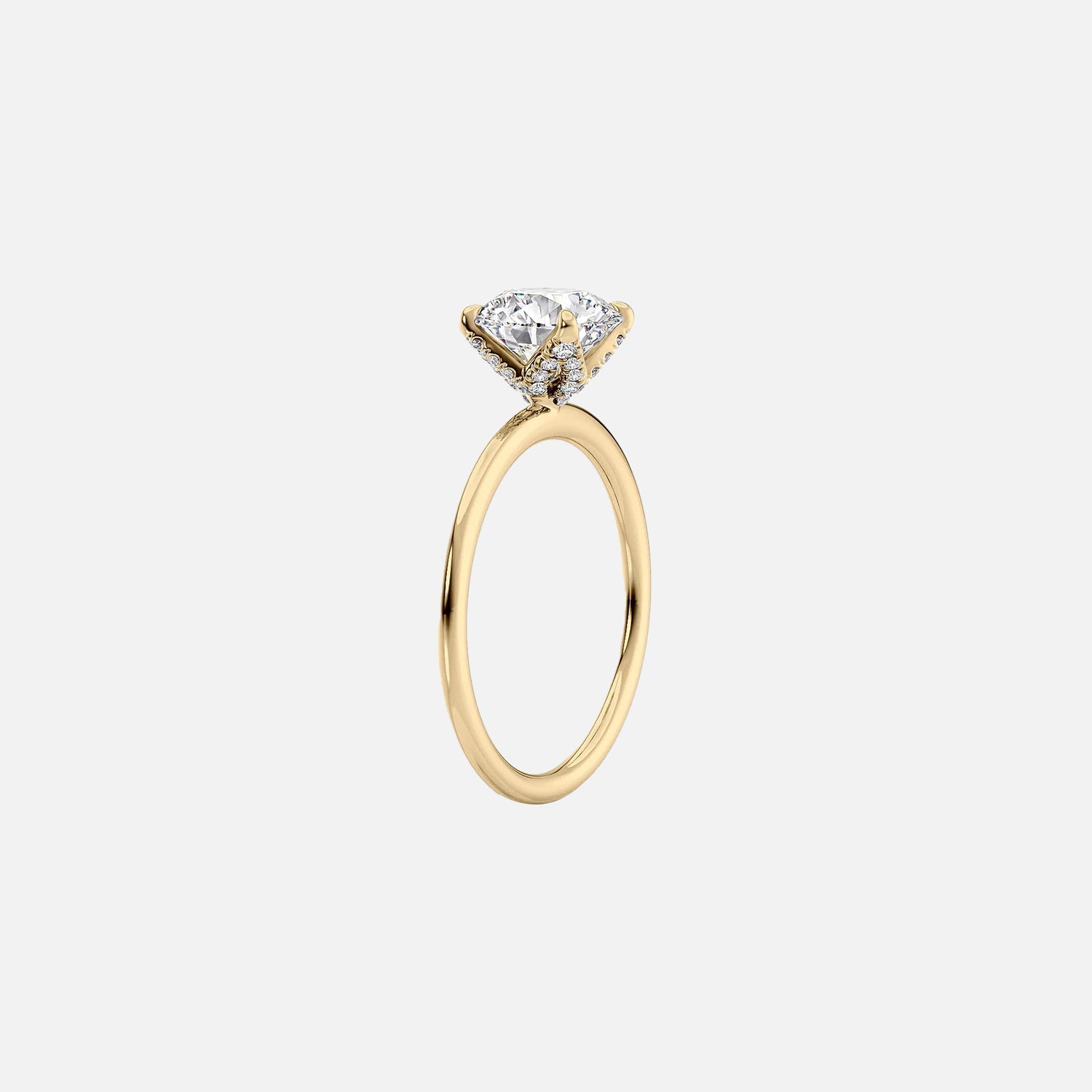  The Solitaire Petal Kamellie Marquise Moissanite Ring 14k Yellow Gold 002