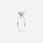  The Solitaire Petal Kamellie Oval Lab Diamond Ring 14k White Gold 002