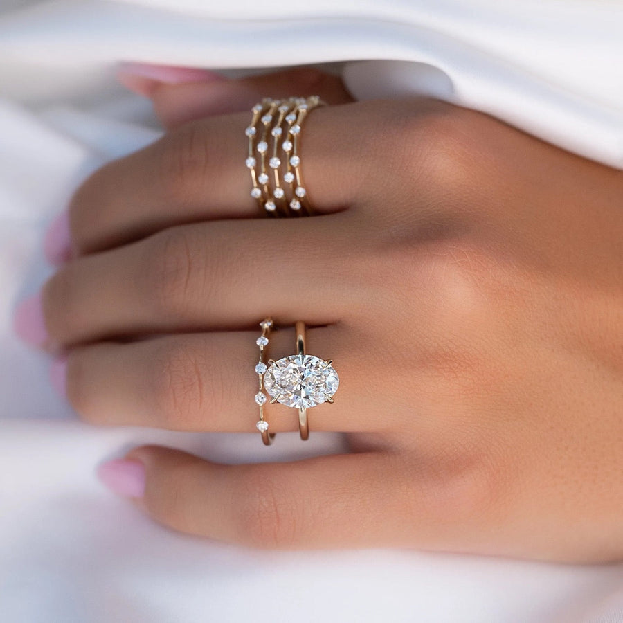  The Solitaire Petal Kamellie Oval Lab Diamond Ring 14k Yellow Gold 003