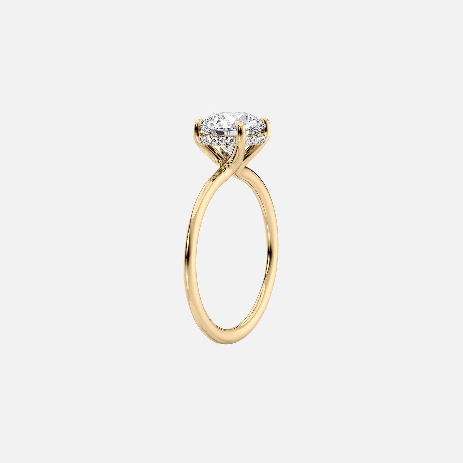  The Solitaire Sarah Marquise Moissanite Ring 14k Yellow Gold 002