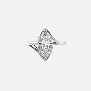  The Solitaire Skyler Marquise Moissanite Ring 14k White Gold 001