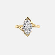 The Solitaire Skyler Marquise Moissanite Ring 14k Yellow Gold 001
