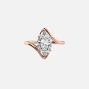  The Solitaire Skyler Marquise Moissanite Ring 18k Rose Gold 001