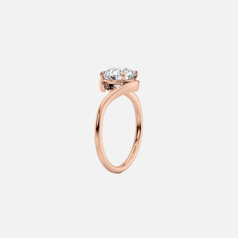  The Solitaire Skyler Oval Lab Diamond Ring 18k Rose Gold 002