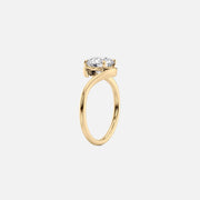  The Solitaire Skyler Oval Lab Diamond Ring 18k Yellow Gold 002