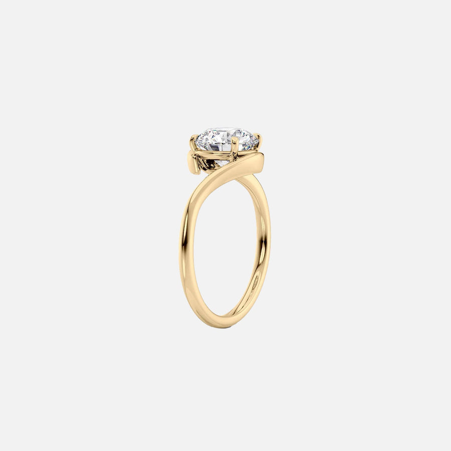  The Solitaire Skyler Oval Lab Diamond Ring 18k Yellow Gold 002