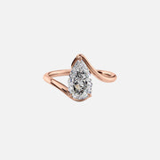  The Solitaire Skyler Pear Moissanite Ring 18k Rose Gold 001