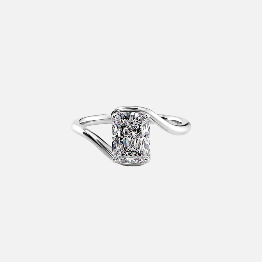 The Solitaire Skyler Radiant Lab Diamond Ring 18k White Gold 001