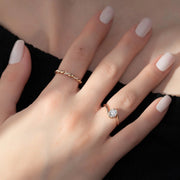  The Solitaire Skyler Round Moissanite Ring 14k Rose Gold 003
