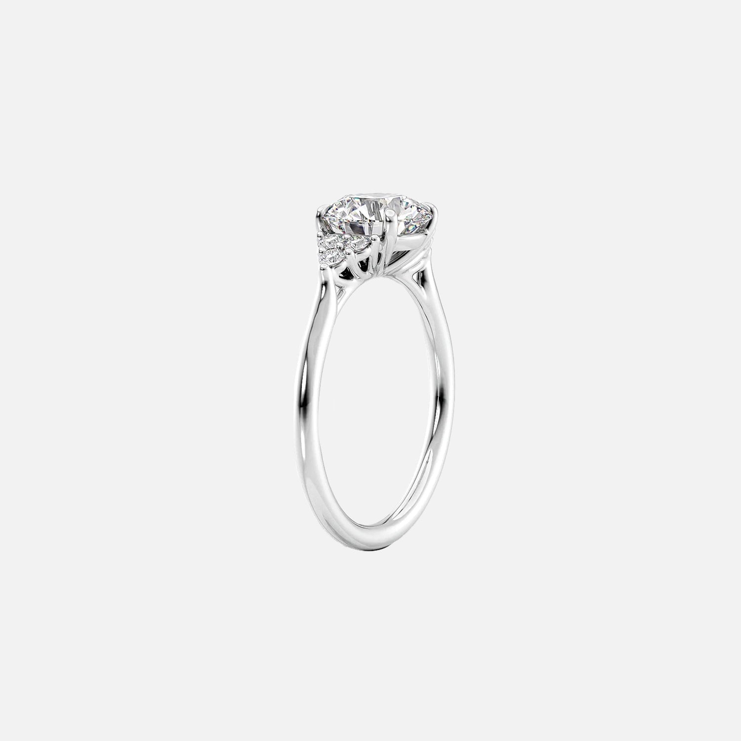The Summer Cushion Side Stone Moissanite Ring - KNT - Engagement Rings, Wedding Bands & Fine Jewelry