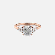 The Summer Cushion Side Stone Moissanite Ring - KNT - Engagement Rings, Wedding Bands & Fine Jewelry