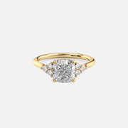The Summer Cushion Side Stone Moissanite Ring - KNT - Engagement Rings, Wedding Bands & Fine Jewelry