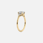 The Summer Emerald Side Stone Moissanite Ring - KNT - Engagement Rings, Wedding Bands & Fine Jewelry