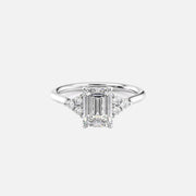 The Summer Emerald Side Stone Moissanite Ring - KNT - Engagement Rings, Wedding Bands & Fine Jewelry