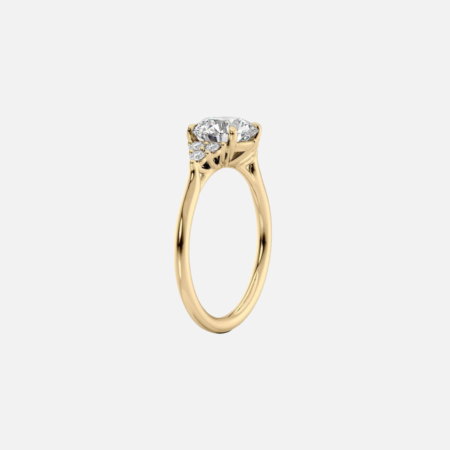 The Summer Emerald Side Stone Moissanite Ring - KNT - Engagement Rings, Wedding Bands & Fine Jewelry
