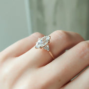 The Summer Marquise Side Stone Moissanite Ring - KNT - Engagement Rings, Wedding Bands & Fine Jewelry