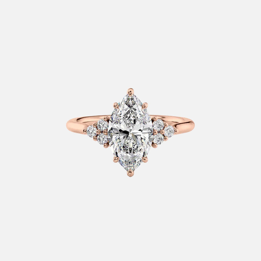The Summer Marquise Side Stone Moissanite Ring - KNT - Engagement Rings, Wedding Bands & Fine Jewelry