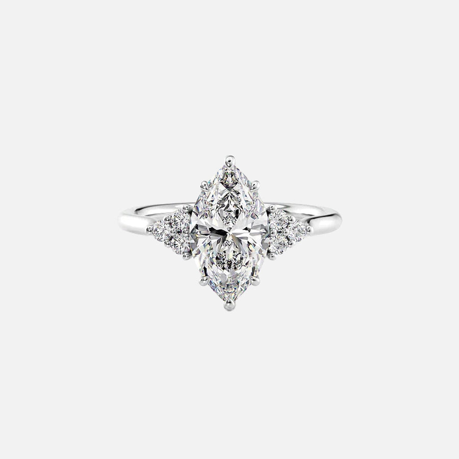 The Summer Marquise Side Stone Moissanite Ring - KNT - Engagement Rings, Wedding Bands & Fine Jewelry