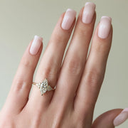 The Summer Marquise Side Stone Moissanite Ring - KNT - Engagement Rings, Wedding Bands & Fine Jewelry