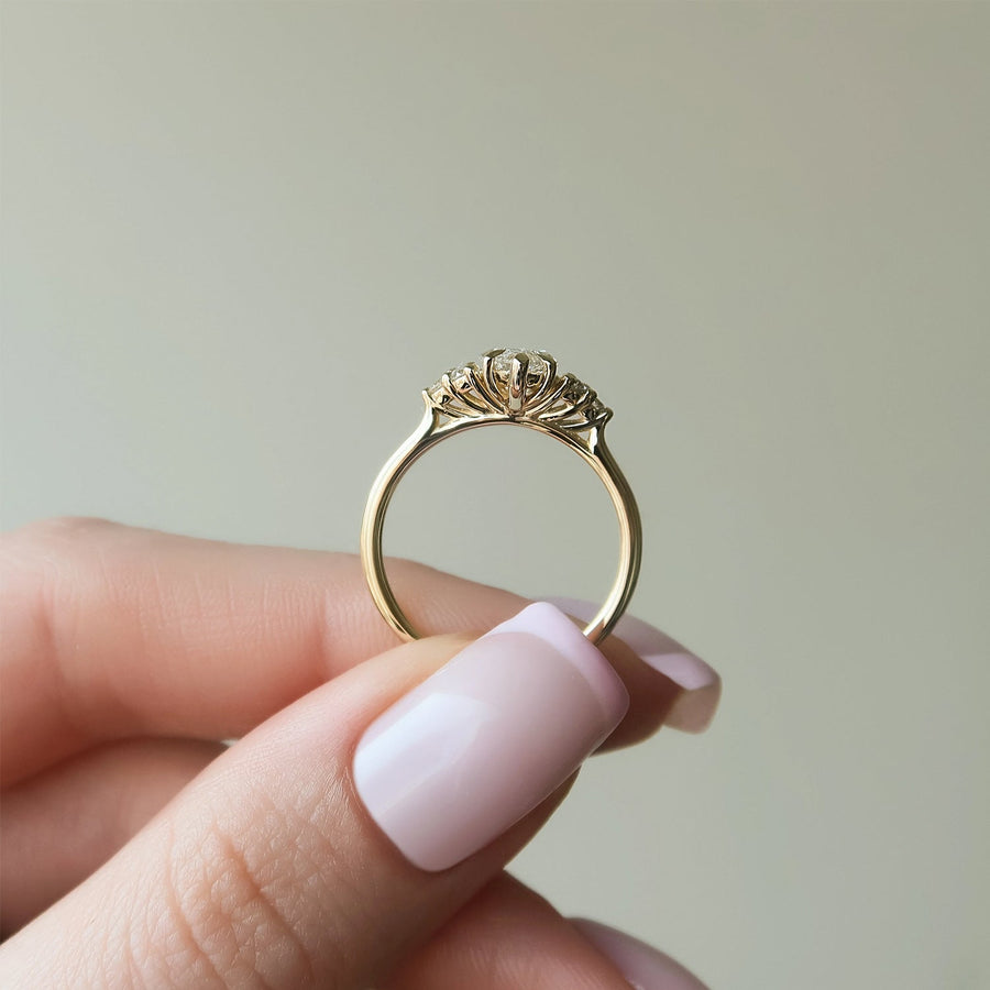 The Summer Marquise Side Stone Moissanite Ring - KNT - Engagement Rings, Wedding Bands & Fine Jewelry