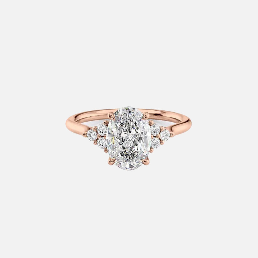 The Summer Oval Side Stone Moissanite Ring - KNT - Engagement Rings, Wedding Bands & Fine Jewelry