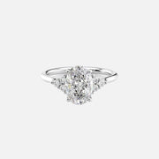 The Summer Oval Side Stone Moissanite Ring - KNT - Engagement Rings, Wedding Bands & Fine Jewelry