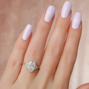 The Summer Oval Side Stone Moissanite Ring - KNT - Engagement Rings, Wedding Bands & Fine Jewelry