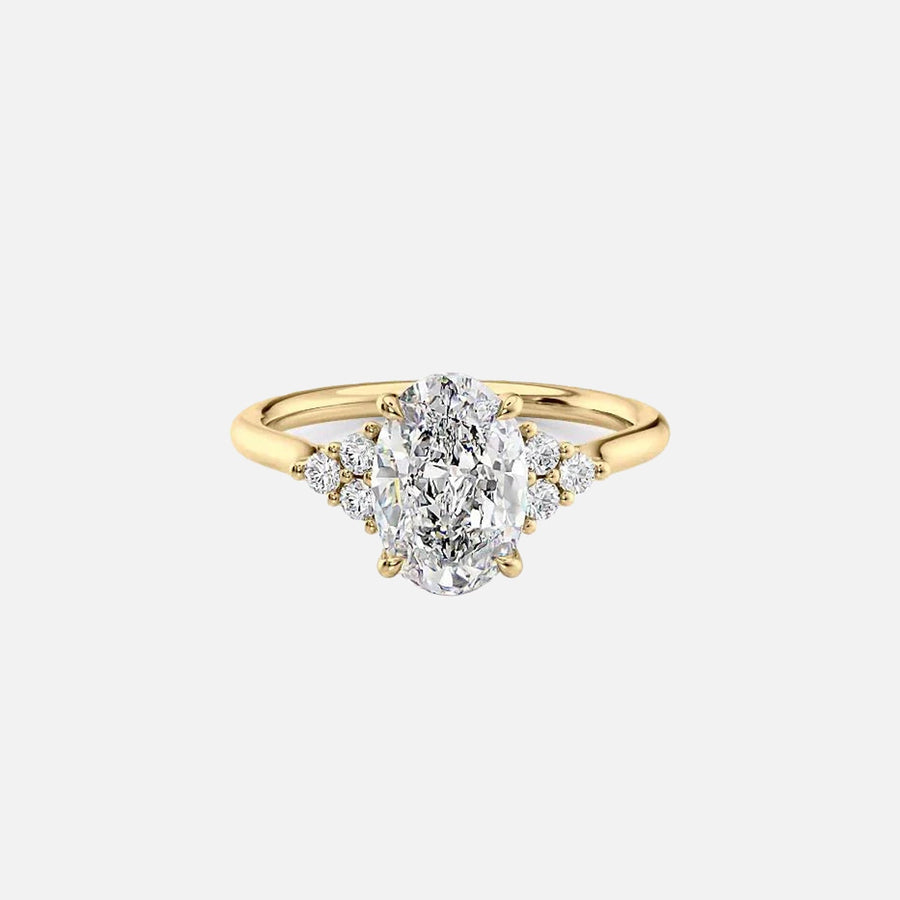The Summer Oval Side Stone Moissanite Ring - KNT - Engagement Rings, Wedding Bands & Fine Jewelry