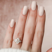 The Summer Oval Side Stone Moissanite Ring - KNT - Engagement Rings, Wedding Bands & Fine Jewelry