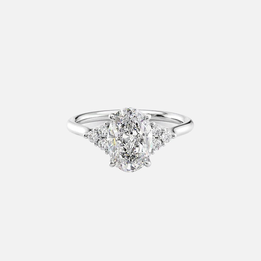 The Summer Oval Side Stone Moissanite Ring - KNT - Engagement Rings, Wedding Bands & Fine Jewelry