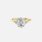 The Summer Oval Side Stone Moissanite Ring - KNT - Engagement Rings, Wedding Bands & Fine Jewelry