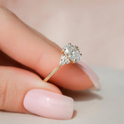 The Summer Oval Side Stone Moissanite Ring - KNT - Engagement Rings, Wedding Bands & Fine Jewelry
