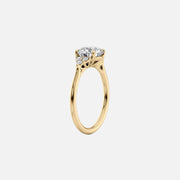 The Summer Pear Side Stone Moissanite Ring - KNT - Engagement Rings, Wedding Bands & Fine Jewelry