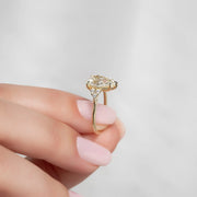The Summer Pear Side Stone Moissanite Ring - KNT - Engagement Rings, Wedding Bands & Fine Jewelry
