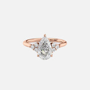 The Summer Pear Side Stone Moissanite Ring - KNT - Engagement Rings, Wedding Bands & Fine Jewelry