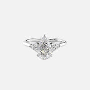 The Summer Pear Side Stone Moissanite Ring - KNT - Engagement Rings, Wedding Bands & Fine Jewelry