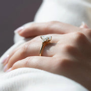 The Summer Pear Side Stone Moissanite Ring - KNT - Engagement Rings, Wedding Bands & Fine Jewelry