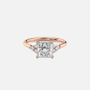 The Summer Princess Side Stone Moissanite Ring - KNT - Engagement Rings, Wedding Bands & Fine Jewelry