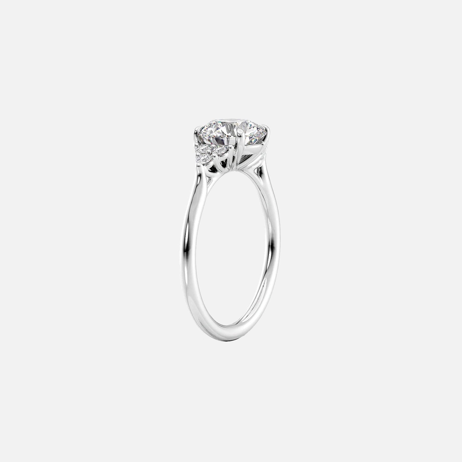 The Summer Princess Side Stone Moissanite Ring - KNT - Engagement Rings, Wedding Bands & Fine Jewelry