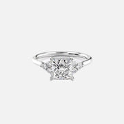 The Summer Princess Side Stone Moissanite Ring - KNT - Engagement Rings, Wedding Bands & Fine Jewelry